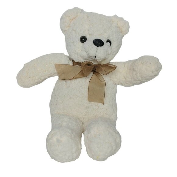 MS Teddy Bear Cream Plush Stuffed Animal 11.5" - Picture 1 of 5